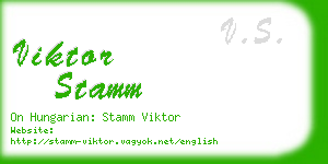 viktor stamm business card